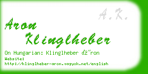 aron klinglheber business card